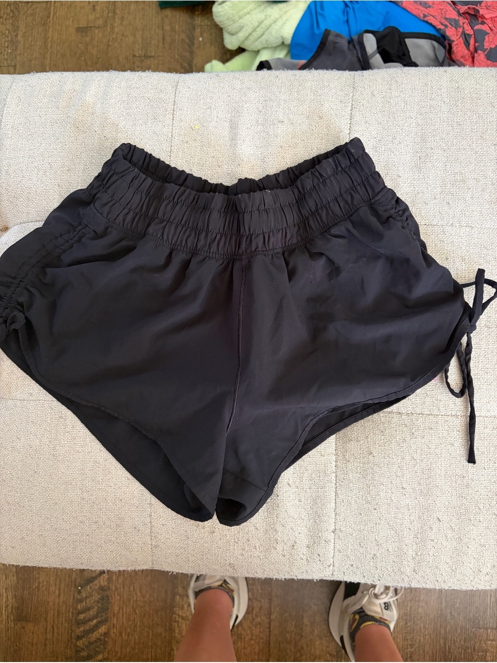 aerie Black Athletic Drawstring Waist Shorts